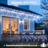 400 38.8ft JMEXSUSS LED White Christmas Icicle Lights, Connectable Icicle Lights for Outside Outdoor Indoor Plug