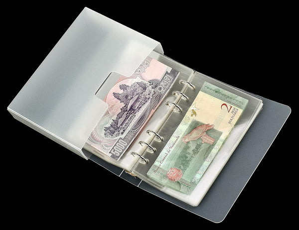 Ettonsun Thickened 100 Pocket Dollar Bill Holders for Collectors, Small Size Currency Storage Album Holder for Travel