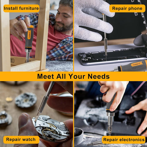 Set 77-Pieces Set 77 1 MULWARK Screwdriver Bit & Socket Kit, Ratcheting Screwdriver with Case, in Multi Bit Screw