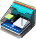 Mind Reader File Organizer, Set of 2, Metal Mesh Desk Organizer, Storage Paper Tray, 12.5"L x 11.5"W x 9.5"H, Black