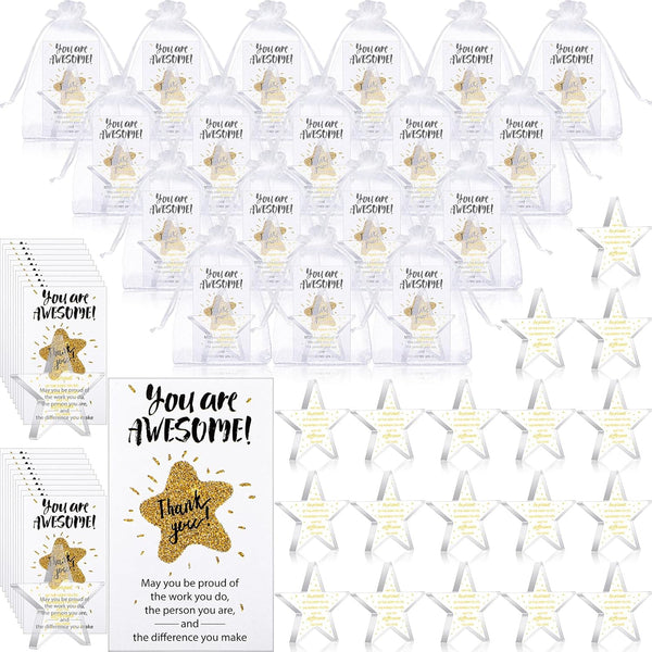 Colingmill 54 Pcs Arylic Appreciation Awards Employee Thank You Gifts Include 18 Star