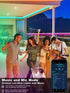Ledagic 50ft (1 Ip65 Outdoor Led Strip Lights Waterproof Roll), Outside Led Light Strip Waterproof with Remote and App