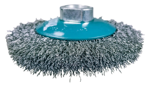 Makita 1 Piece 4 Inch Crimped Wire Wheel Brush for Grinders, Light-Duty Conditioning for Metal