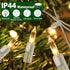 25FT 100 Incandescent Warm White Christmas Lights, Mini Lights with White Wire for Tree, Garland, Thanksgiving, Party