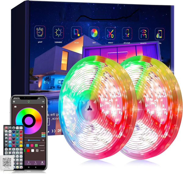 Ledagic Led Lights for Bedroom 132ft (2 Rolls of 66FT), App & Remote