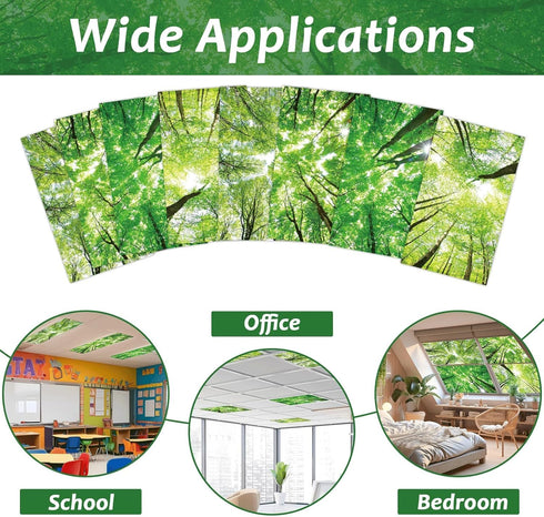4 40 4 2 Pcs Fluorescent Light Covers with Magnets Decorative for Classroom Ceiling Light x Feet Magnetic Light Covers