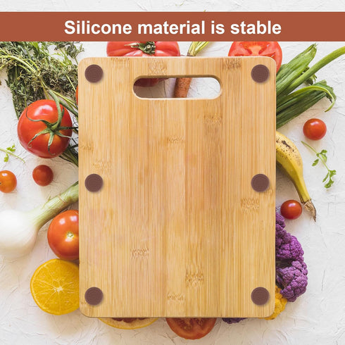 Penitue 8pcs Cutting Board Silicone Feet, Anti-Slip Waterproof Shock-Absorbing Self-Adhesive Silicone Feet for Cutting