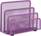 EASEPRES Desk Mail Organizer, Small Letter Sorter, Metal Mesh with 3 Vertical Compartments, Purple 1 Pack