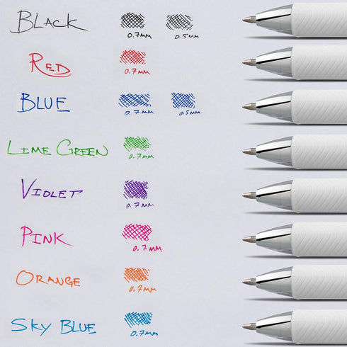 Pentel Gel Ink Pen, EnerGel Pearl, 0.5mm Fine Point, Needle Tip, Black (BLN75WBP3A)