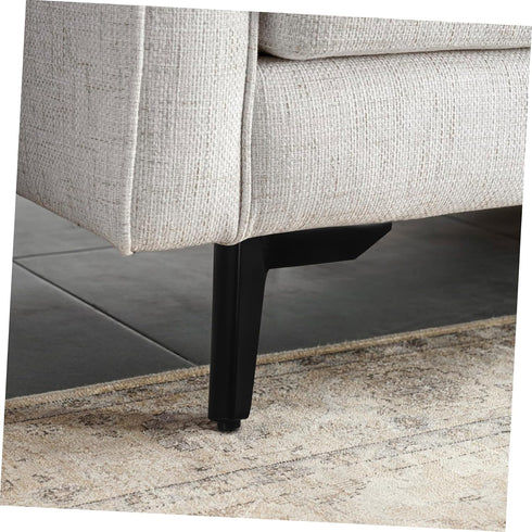 4Pcs NUOBESTY Heavy Duty Metal Furniture Legs with Anti-Slip Rubber Pads Black Airplane Style Cabinet Sofa Bench Feet