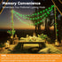 33ft 100LED 8 Solar String Lights Outdoor Waterproof Modes Twinkle Lights Solar Fairy Lights for Patio, Garden Yard