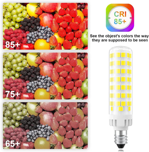 E11 Bulb Dimmable, JDE11 120V 100W T3 T4 6000K 10W 1000lm E11 Bulb Pack 4 Led Halogen Equivalent, Mini Candelabra Base
