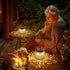 2 Pack 2 Solar Lanterns Outdoor Waterproof: White Gold Hollow Out Metal Solar Lights - Lighting Colors Outside Patio