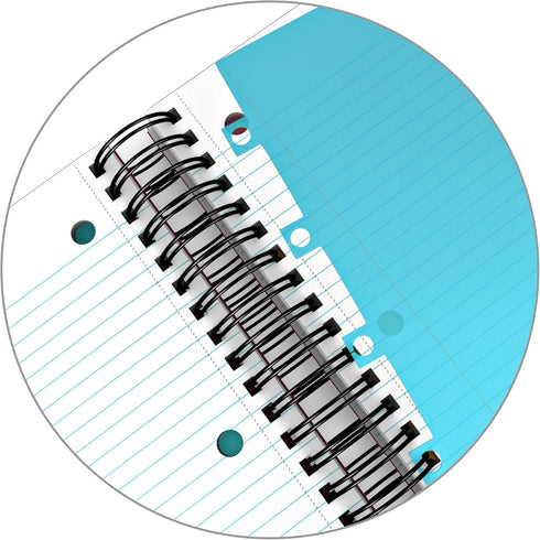 iScholar iQ 3 Subject Poly Cover Double Wire Notebook, College Rule, 9.5 x 6.5 Inches, 120 Sheets