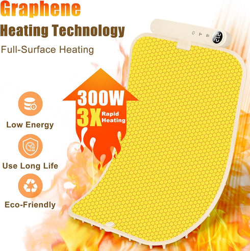 6 6 Food Warming Mat for Food Detachable, Upgrade High-tech Graphene Heating Fast Full Surface, Electric Warming Tray