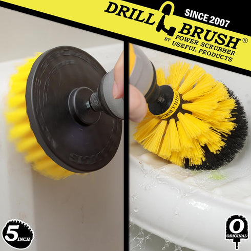 Bathroom Accessories - Cleaning Supplies - Drill Brush - Grout Cleaner - Shower Cleaner - Scrub Brush for Shower - Tile Cleaning Brush - Bathroom Cleaning Tools - Drill Brush Attachment Set - Bathtub by Drillbrush