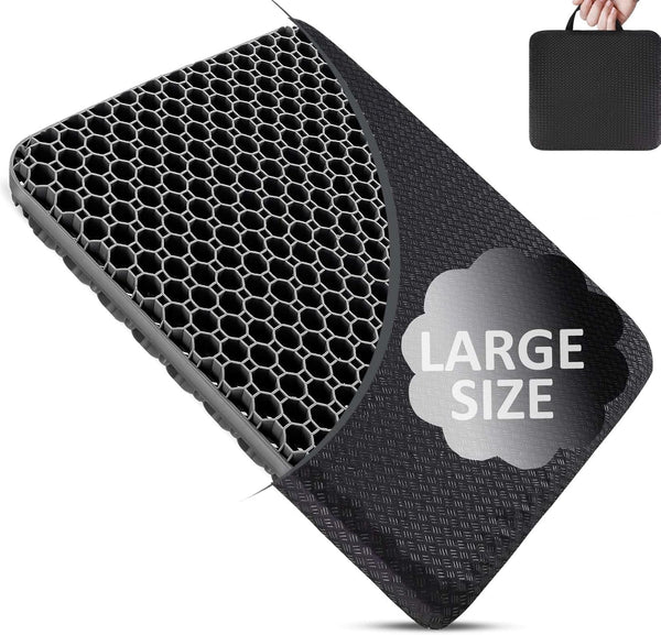 Seat Cushion, Gel Seat Cushion for Long Sitting Back, Sciatica, Tailbone Pain