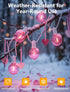 50Ft G40 27 Bulbs(2 Valentine's Day Outdoor String Lights, Valentines Day Decorations Lights with LED Pink Shatterproof