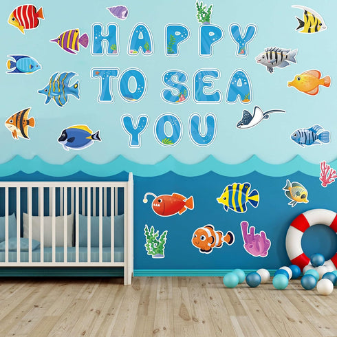 Bulletin Board Decorations Summer Cutouts Under The Sea Beach Classroom Decor for School and Office Supplies