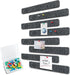 Felt Pin Board Bar 15"x2", Pack of 8 Bulletin Board Strips with 40 Push Pins for Home Office Memos Notice Boards