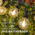 ZOTOYI Outdoor String Lights 50FT, LED Patio Lights with 27 Plastic G40 Bulbs, Waterproof Edison Globe Lights