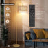 3 Dimmable Bulb, PARTPHONER Gold Floor Lamp for Living Room, Farmhouse Tall Lamp with Color Temperatures Remote & Boho