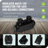 Black Insulated Multi-Tap Connector - 2 Wire Port Electrical Wire Connectors, 350-6 Wire Range, Dual-Rated