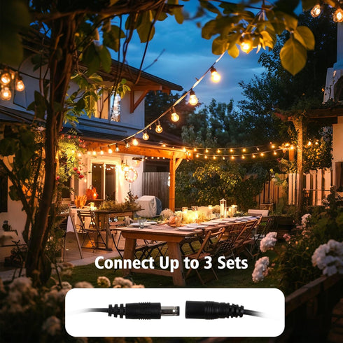 50FT G40 Dimmable 22 Bulbs, Smart Outdoor String Lights with APP Control, Patio String lights Outdoor with Shatterproof