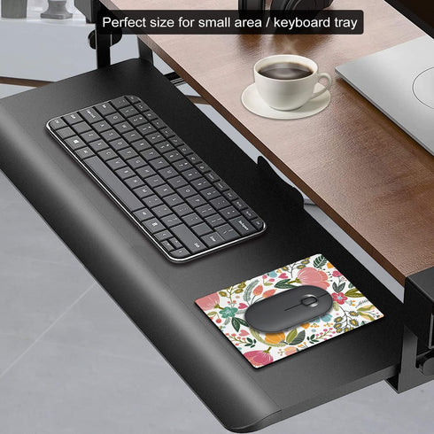 Small Cute Mouse Pad, Mini Mouse Pads for Wireless Mouse and Laptop, Travel Mousepads with Designs - Abstract Floral,