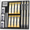 Nicpro Blocky Gear 0.9 mm Mechanical Pencils Set in Case, 3 Pack Metal Pencil with Lead Refills and Erasers