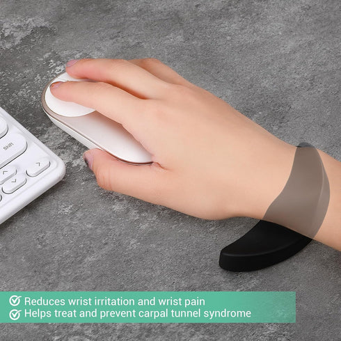 YBEATY 2 Pcs Ergonomic Mouse Wrist Rest Support Palm Rest Pad Carpal Tunnel Support Release Pressure on Hands Glid