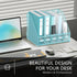 DALTACK Desk Organizers Magazine Binder Folder Holder with 5 Vertical Compartments for Office Home School Organization