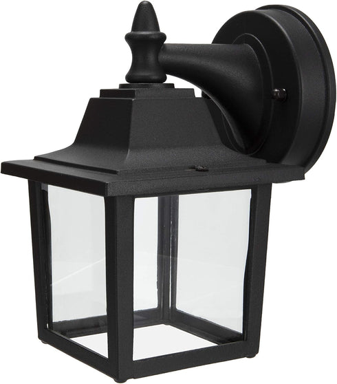 E26 60W Bulbs 1-Pack LIT-PaTH Outdoor Wall Lantern, Wall Sconce as Porch Lighting Fixture, Medium Base Max., Aluminum