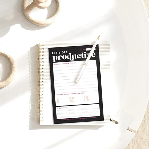 Kitty Meow Witty Inspirational Notepads Boutique, Cute Office Supplies for Women, Daily To Do List Memo Pad