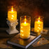 Da by Flameless Candle for Outdoor Use, Battery Powered LED Pillar Candle with Remote Control, 3 Piece Set