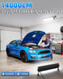 100W 14000LM 6000K 6FT IP66 LED Shop Light, Plug in Garage Light with Power Cord, Waterproof Work Bench Shop Lights