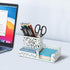 EasyPAG Desk Organizer with 3 Compartment for Pencil, Sticky Note Holder, and Office Accessories, White
