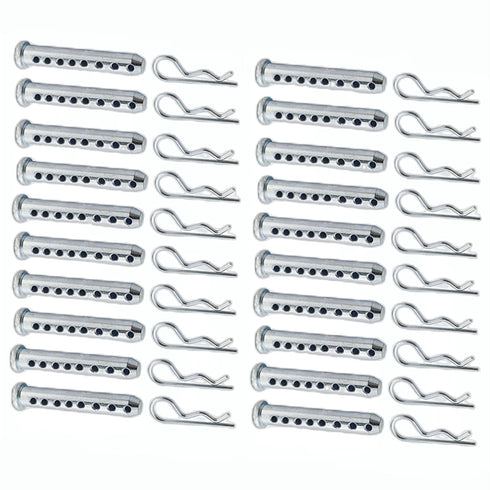 4-20 Pack Adjustable Clevis Pins Kit, Multi-Hole Porous Eye Pins Fastener for Farming Machine Diesel Engine (M6, 20)