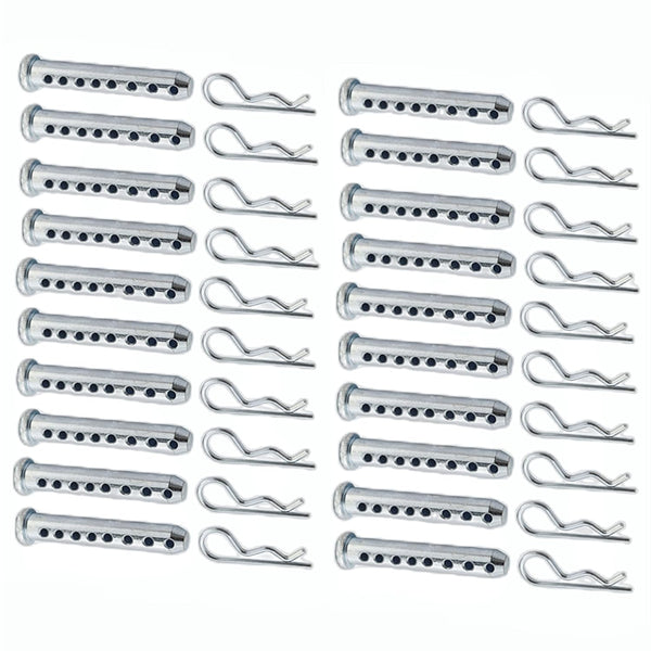4-20 Pack Adjustable Clevis Pins Kit, Multi-Hole Porous Eye Pins Fastener for Farming Machine Diesel Engine (M6, 20)