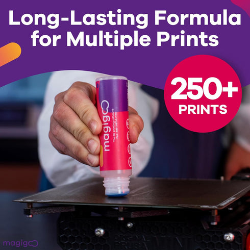 MO2016 All-in-One 3D Printer Adhesive Glue - ABS, PLA, PETG, HIPS, TPU Flex Filament on Glass, 50mL