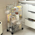 Dtipbah Clear Rolling Beauty Storage Cabinet Multi Shelves Rolling Cart Organizers for Skincare Cosmetics Collection
