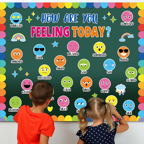 Feeling Bulletin Board Set for Classroom Decor - How are You Feeling Today Posters, Emotion Cutouts, Feeling Chart for