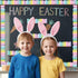 65ft Set BeYumi Spring Bookshelf Border Trim - Springtime Pastel Color Books Rolled Border Trim Floral Bunny Bookshelf