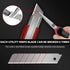 HAUTMEC 25mm Heavy-Duty Utility Knife, Snap-off Box Cutter with 3 Sharp Blades, Auto-lock Mechanism, HT0080-KN