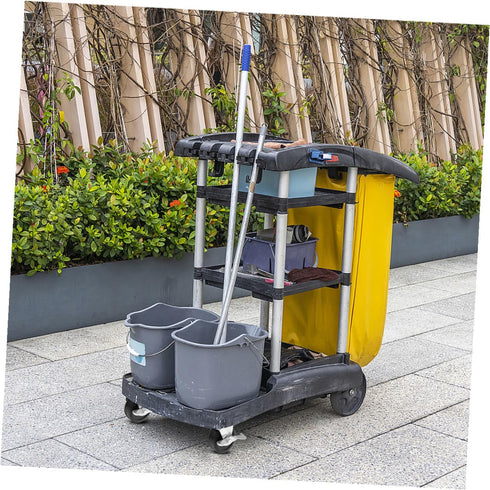 4pcs Beaupretty Threaded Stem Trolley Caster Wheels with Brake Rubber Swivel Casters for Rolling Cart and Furniture