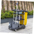 4pcs Beaupretty Threaded Stem Trolley Caster Wheels with Brake Rubber Swivel Casters for Rolling Cart and Furniture