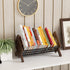 Desktop Bookshelf Organizer, Wood Office Tabletop Book Storage Rack, Tilting Bookcase for Books/CDs/Magazine Display
