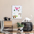 Bulletin Board Whiteboard Combo, White Felt Board for Office, School, Kitchen, Bedroom, White Wood Frame, 17.7"*23.6"