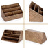 BTSKY Woven Storage Basket - Natural Seagrass Vertical Wicker Baskets with 4 Compartments, Home Office Sorter Rack