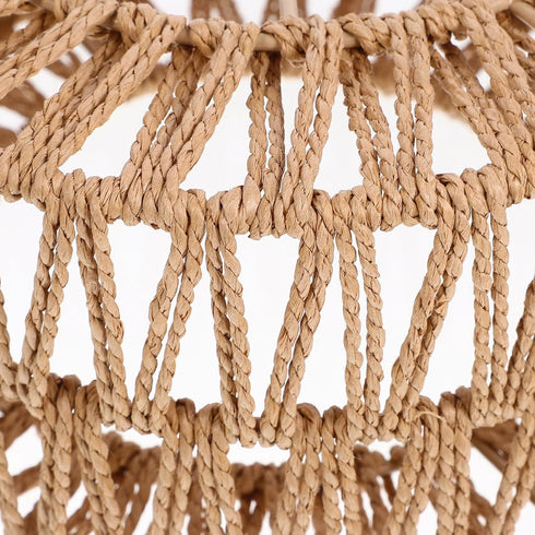 Bulb Alipis Lamp Shade Woven Straw Rope Rattan Pendant Light Shade Ceiling Fan Light Covers for Pendant Table Floor